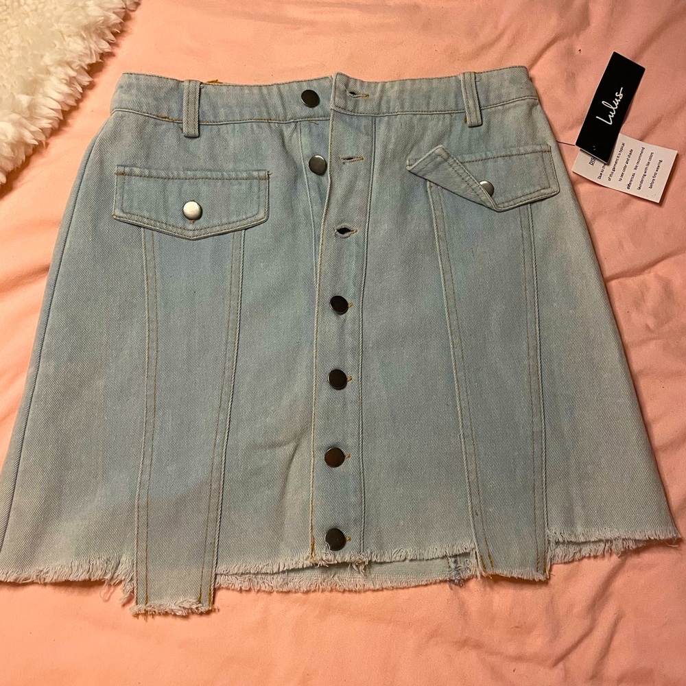 Denim mini skirt